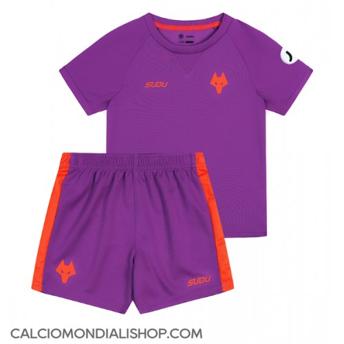 Maglie da calcio Wolves Terza Maglia Bambino 2024-25 Manica Corta (+ Pantaloni corti)